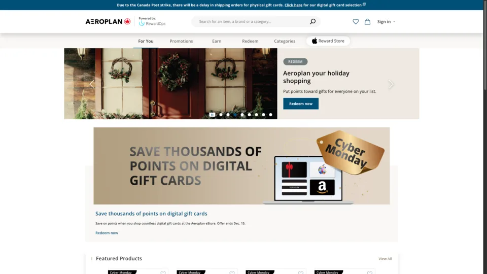 Aeroplan eStore — Initial Architecture and MVP