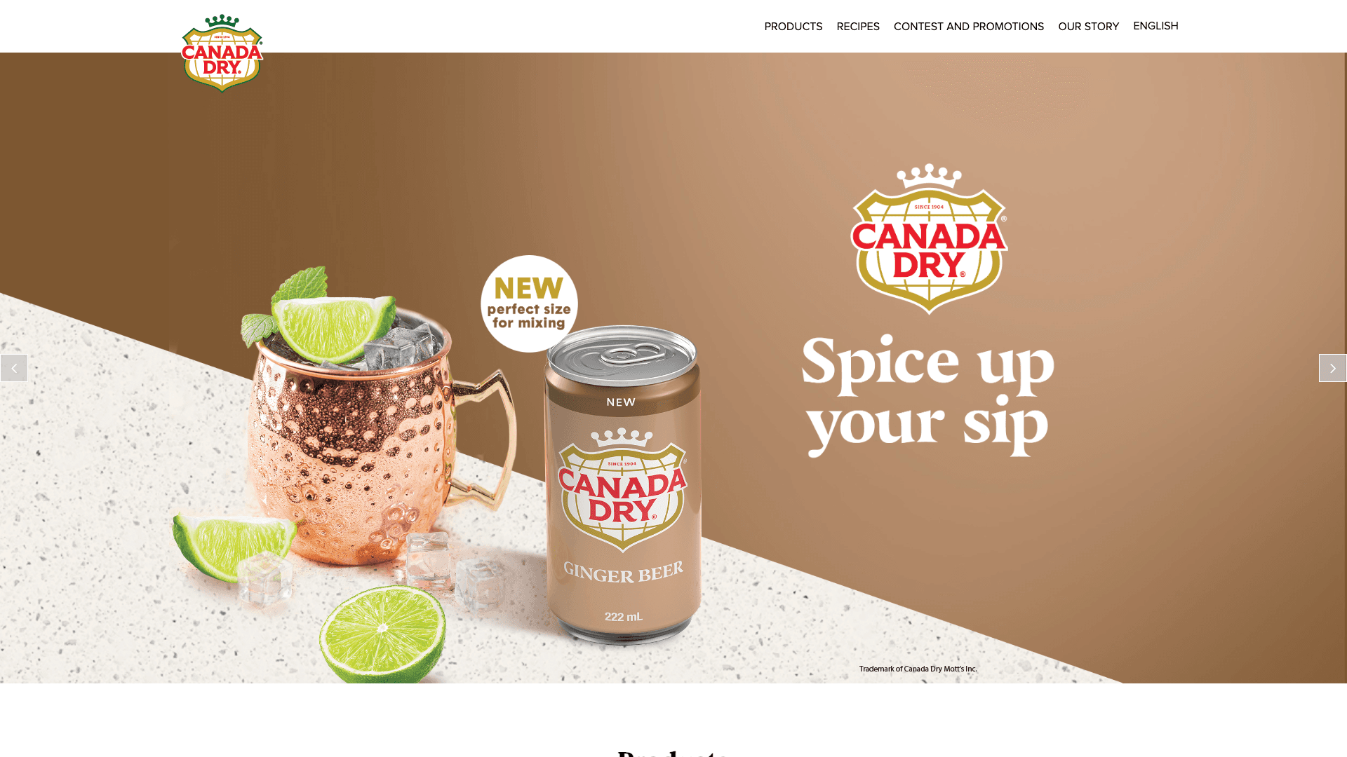 Canada Dry — Website