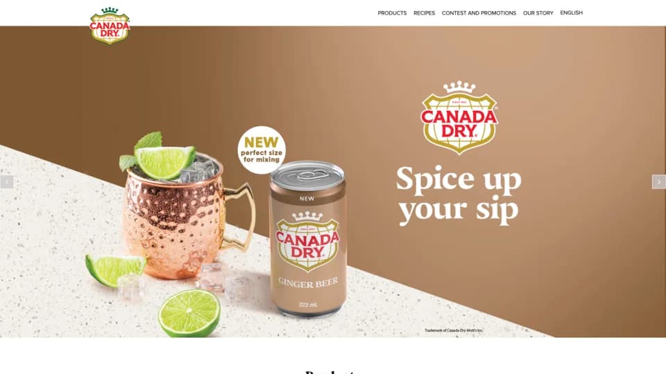 Canada Dry — Website