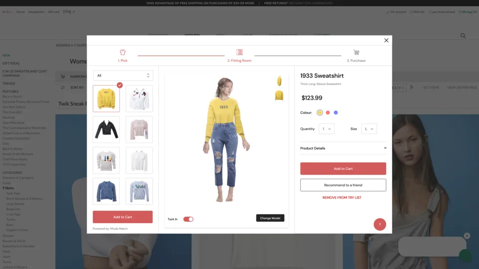 Moda Match — Virtual Fitting Room