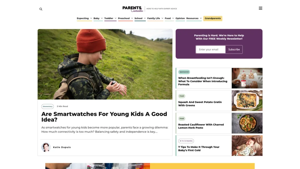 Parents Canada — Magazine Website