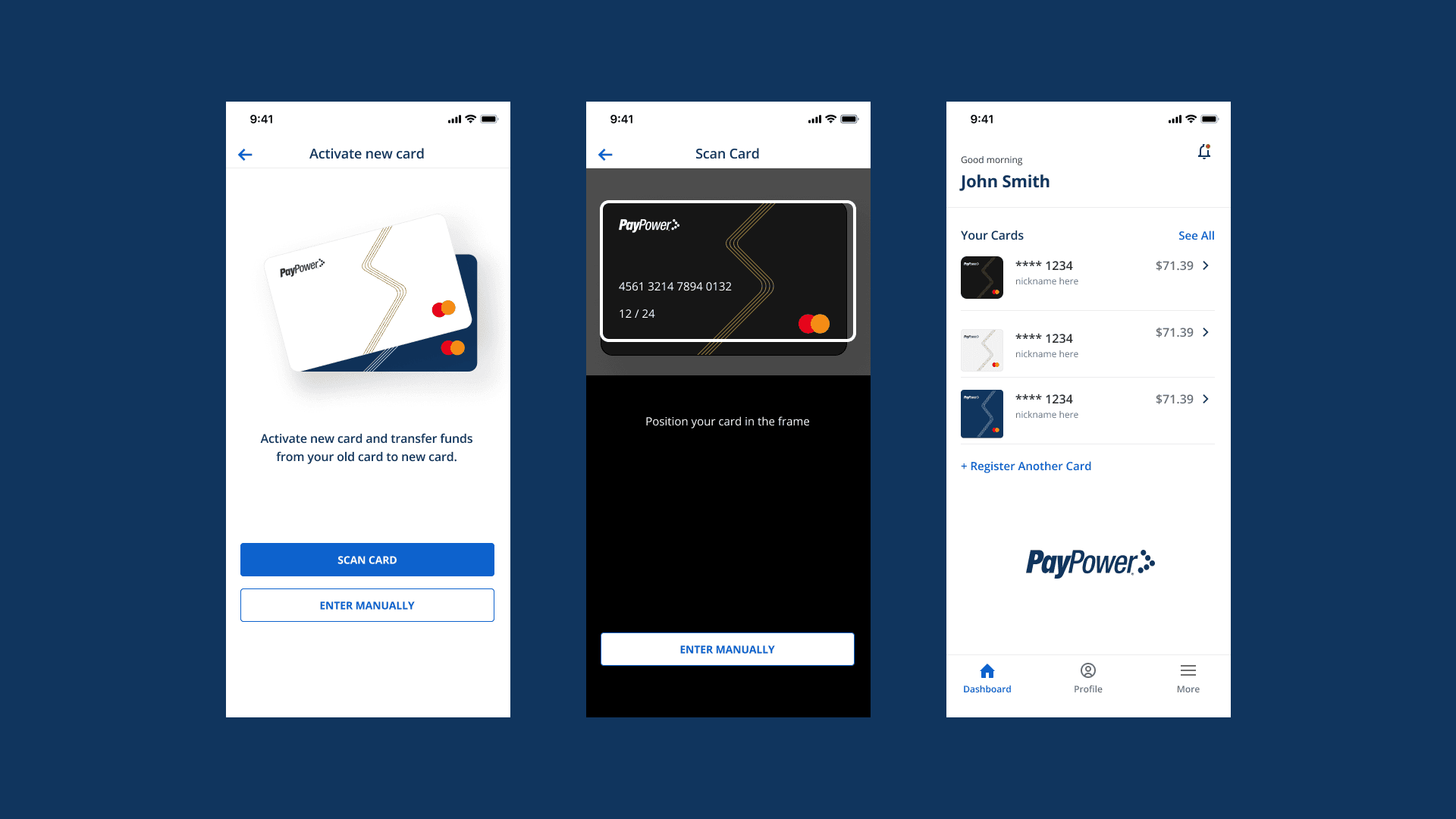 PayPower Mastercard App — Card Activation and Multi-Card Management