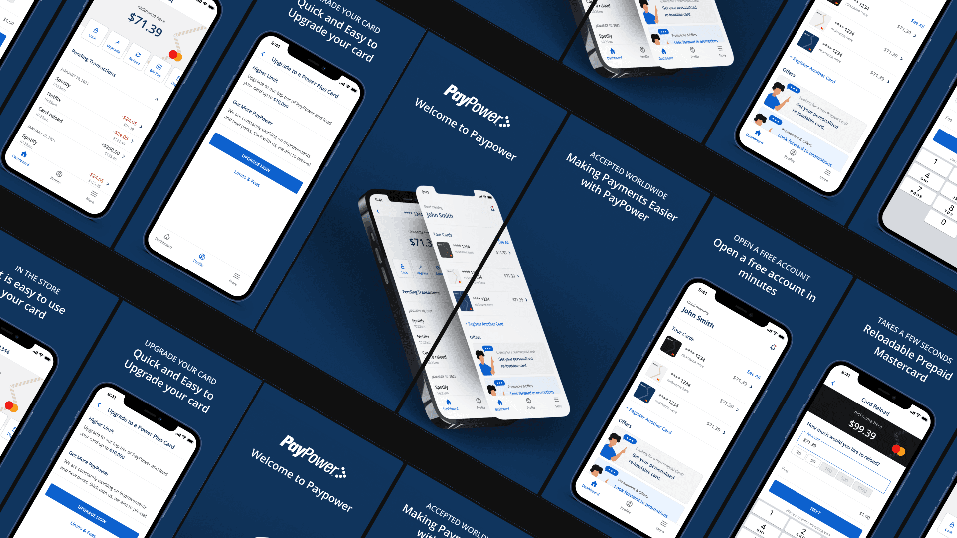 PayPower Mastercard App — Mobile Screens Overview