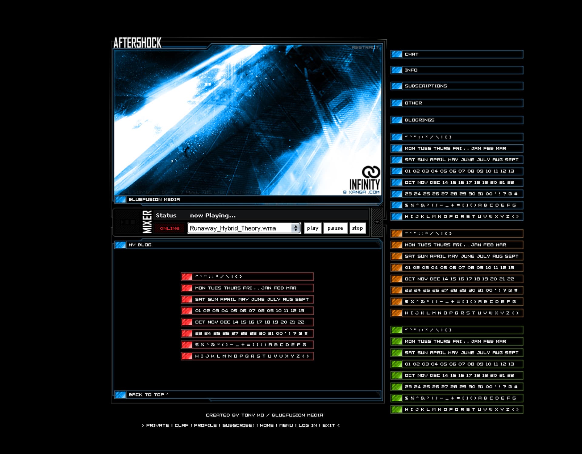 Web 1.0 Era — Xanga Theme (Variant)