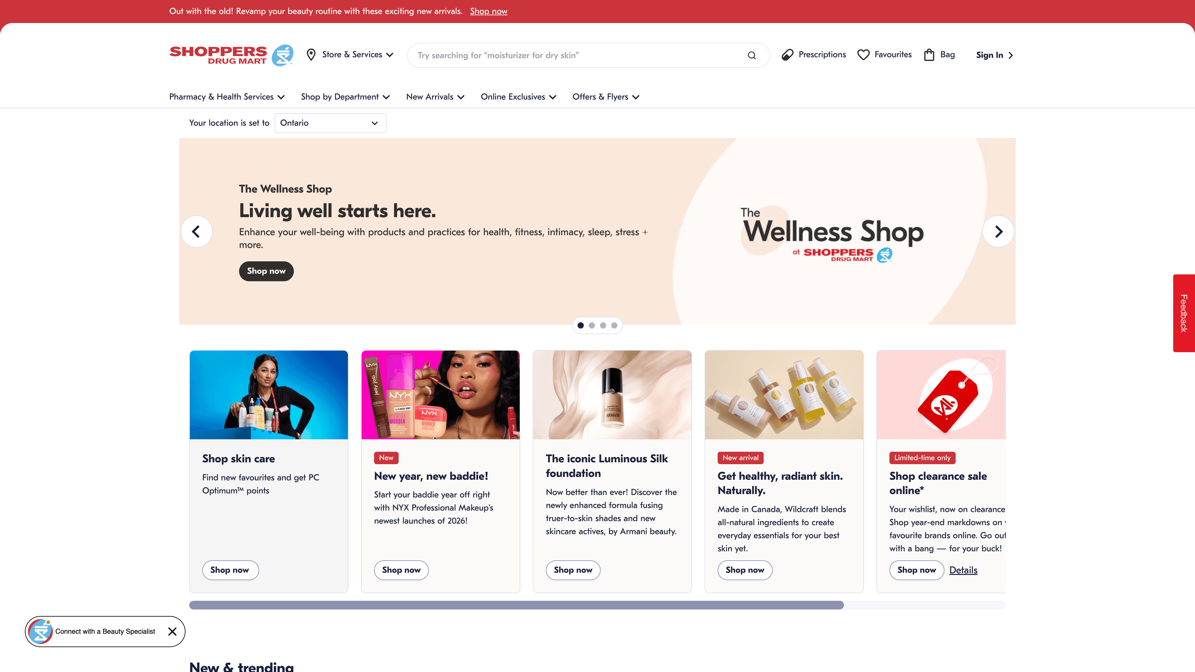 Shoppers Drug Mart Perfect Experience - Desktop