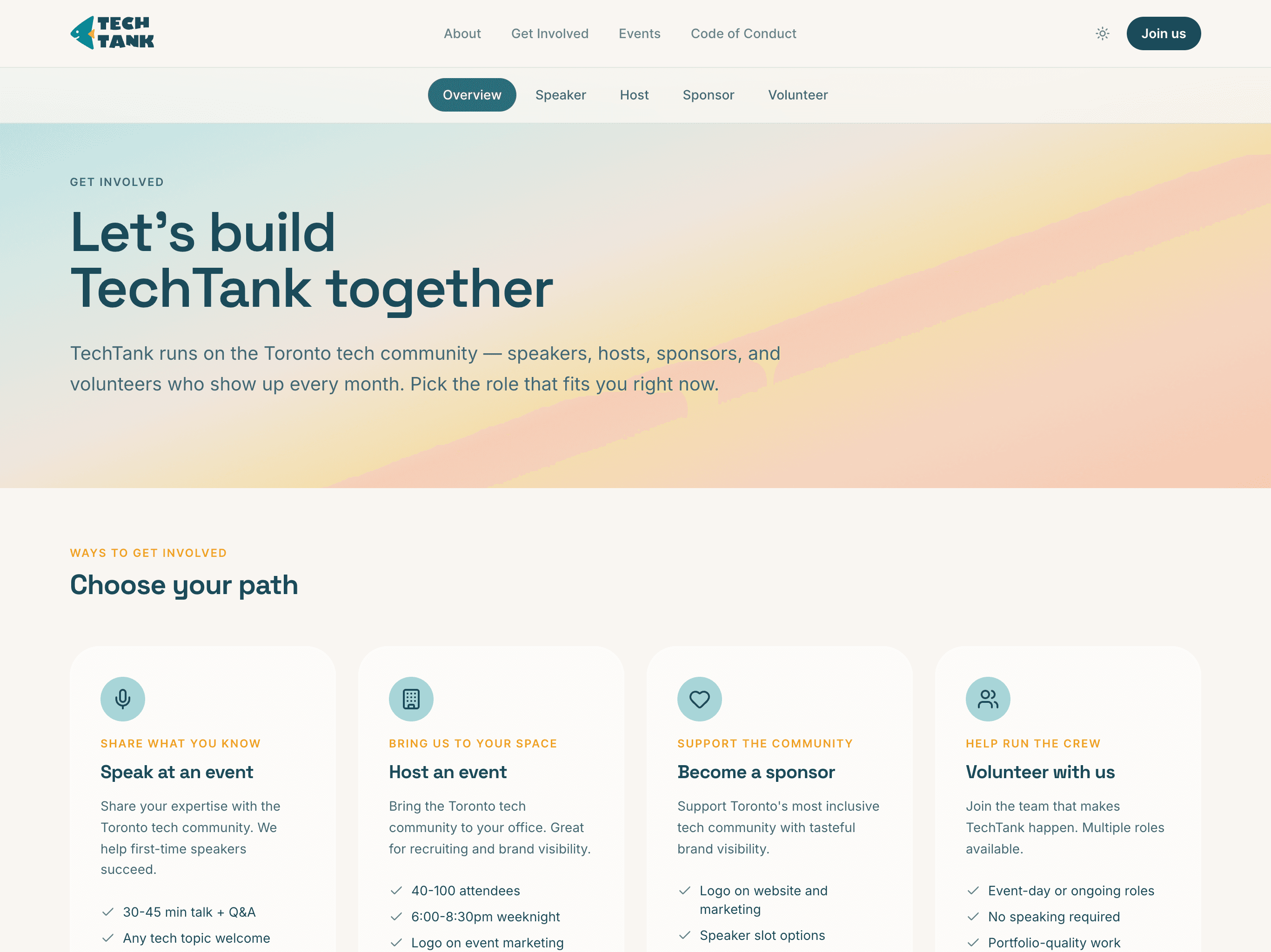 TechTank Toronto - Website Redesign Tablet