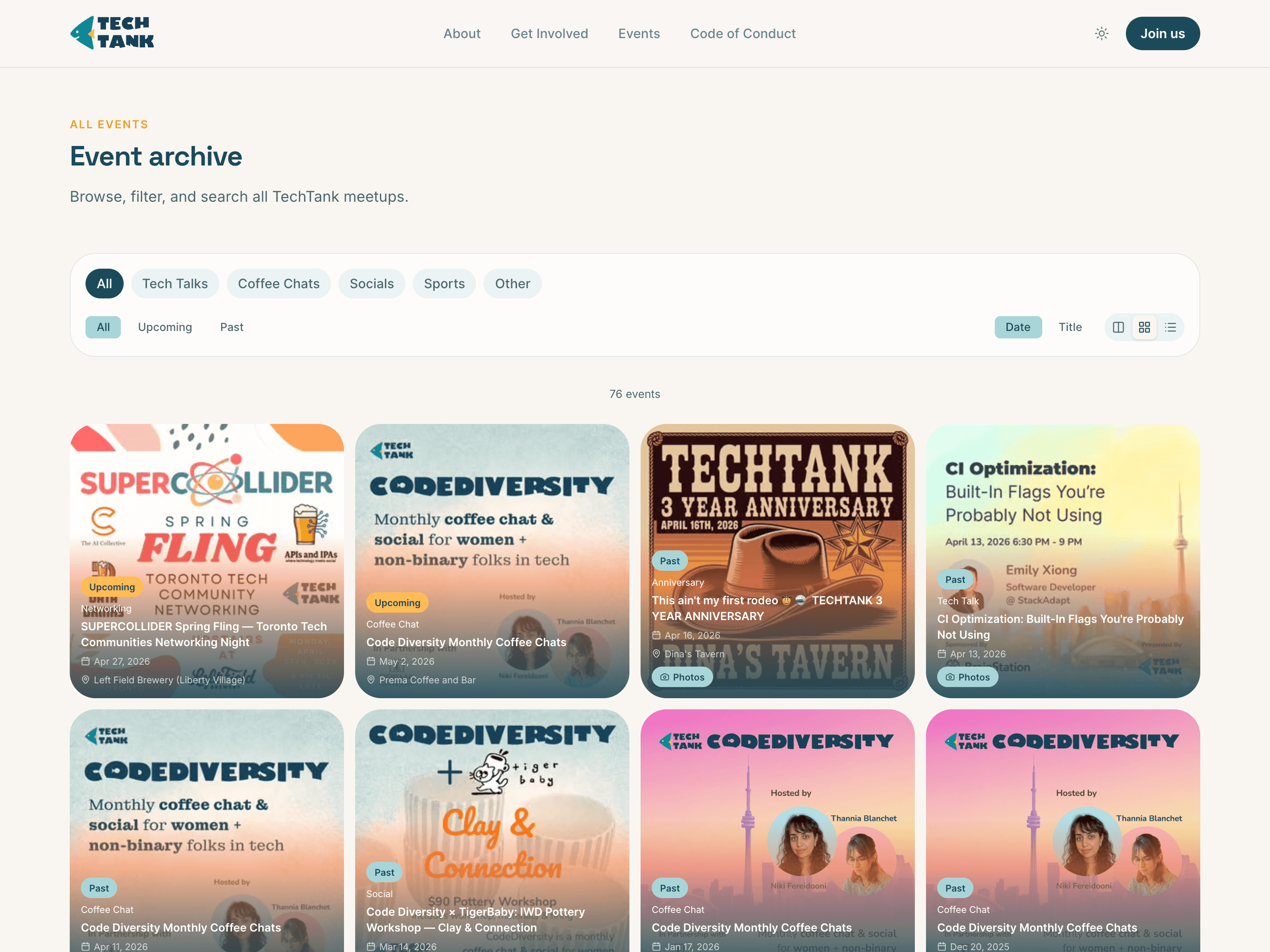 TechTank Toronto - Website Redesign Tablet
