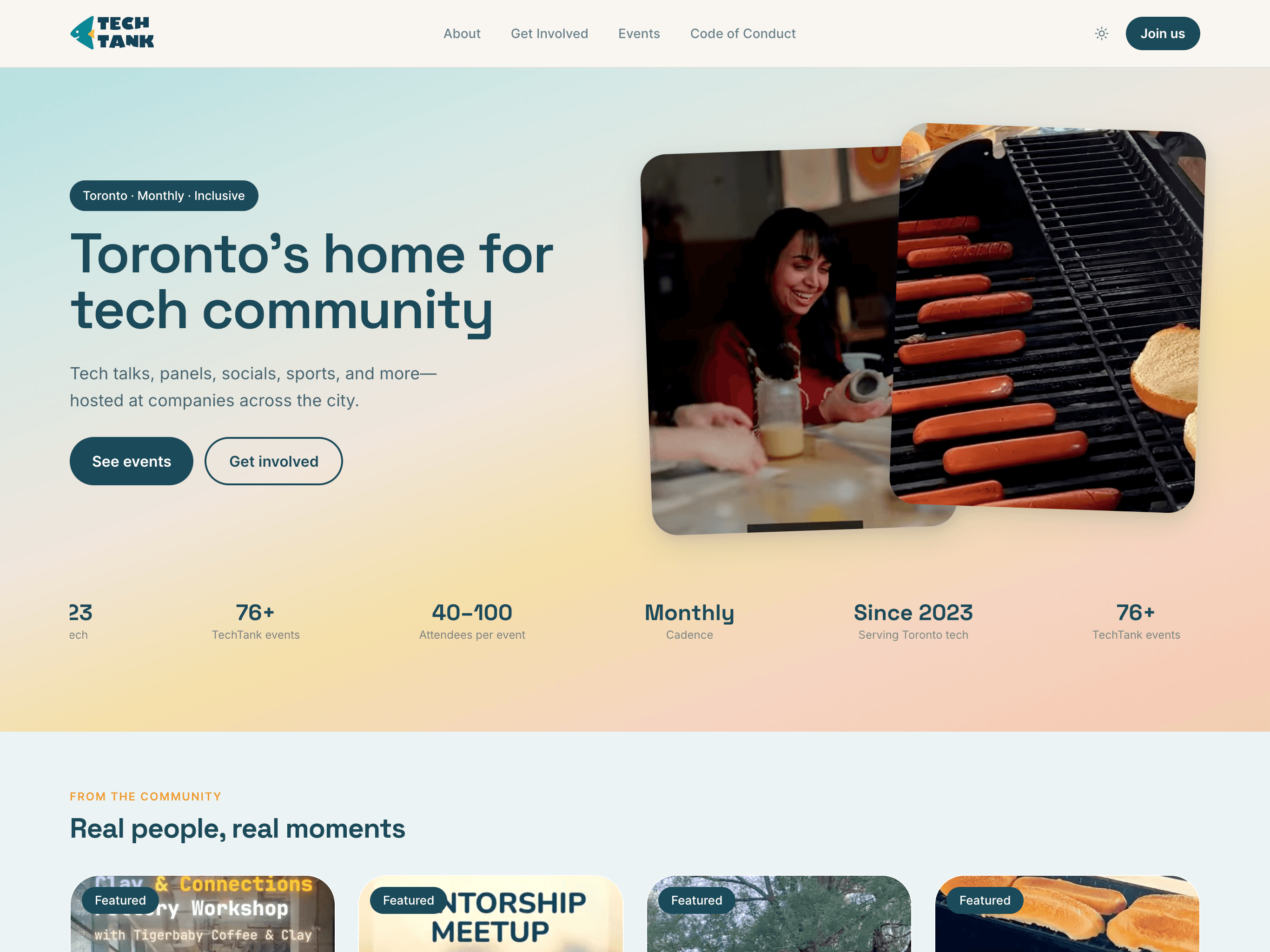 TechTank Toronto - Website Redesign Tablet