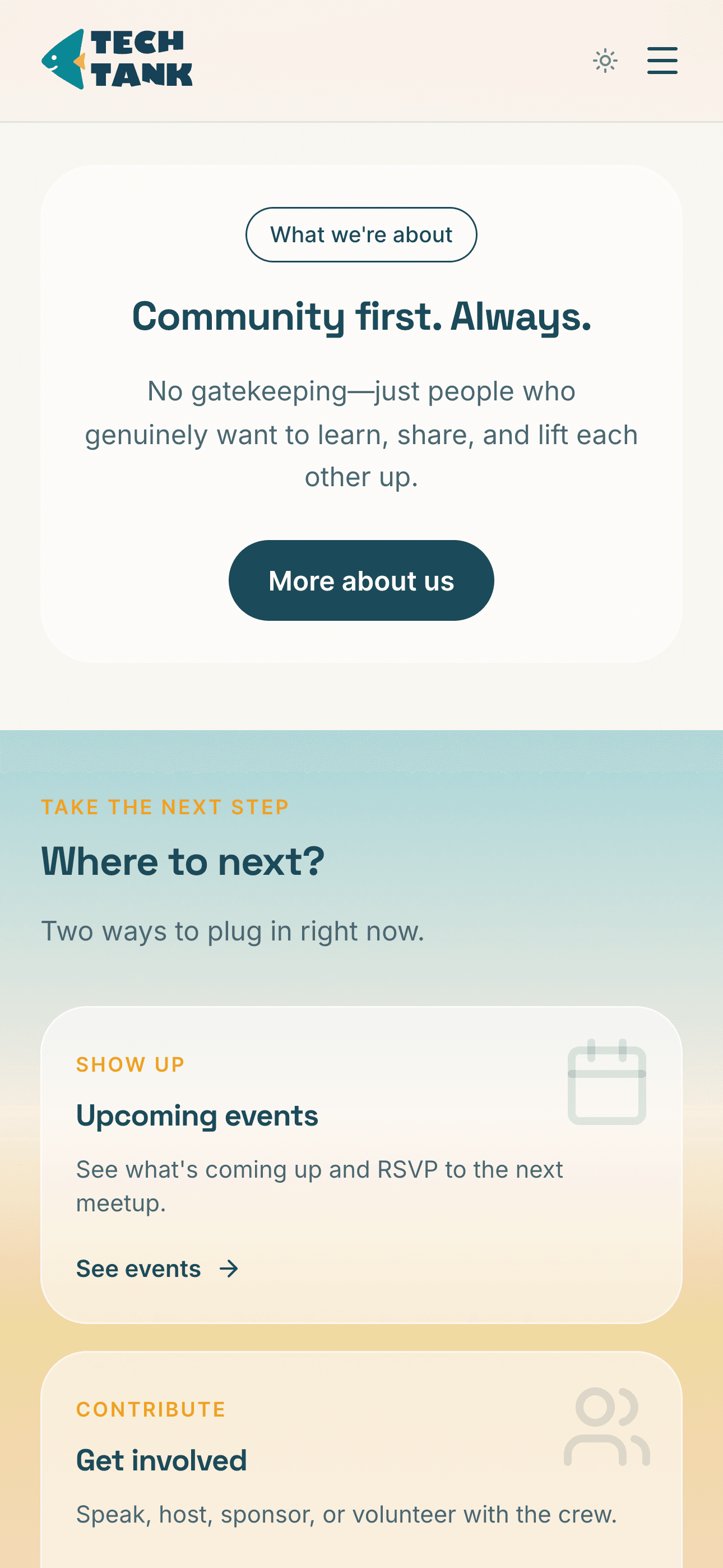 TechTank Toronto - Website Redesign Mobile