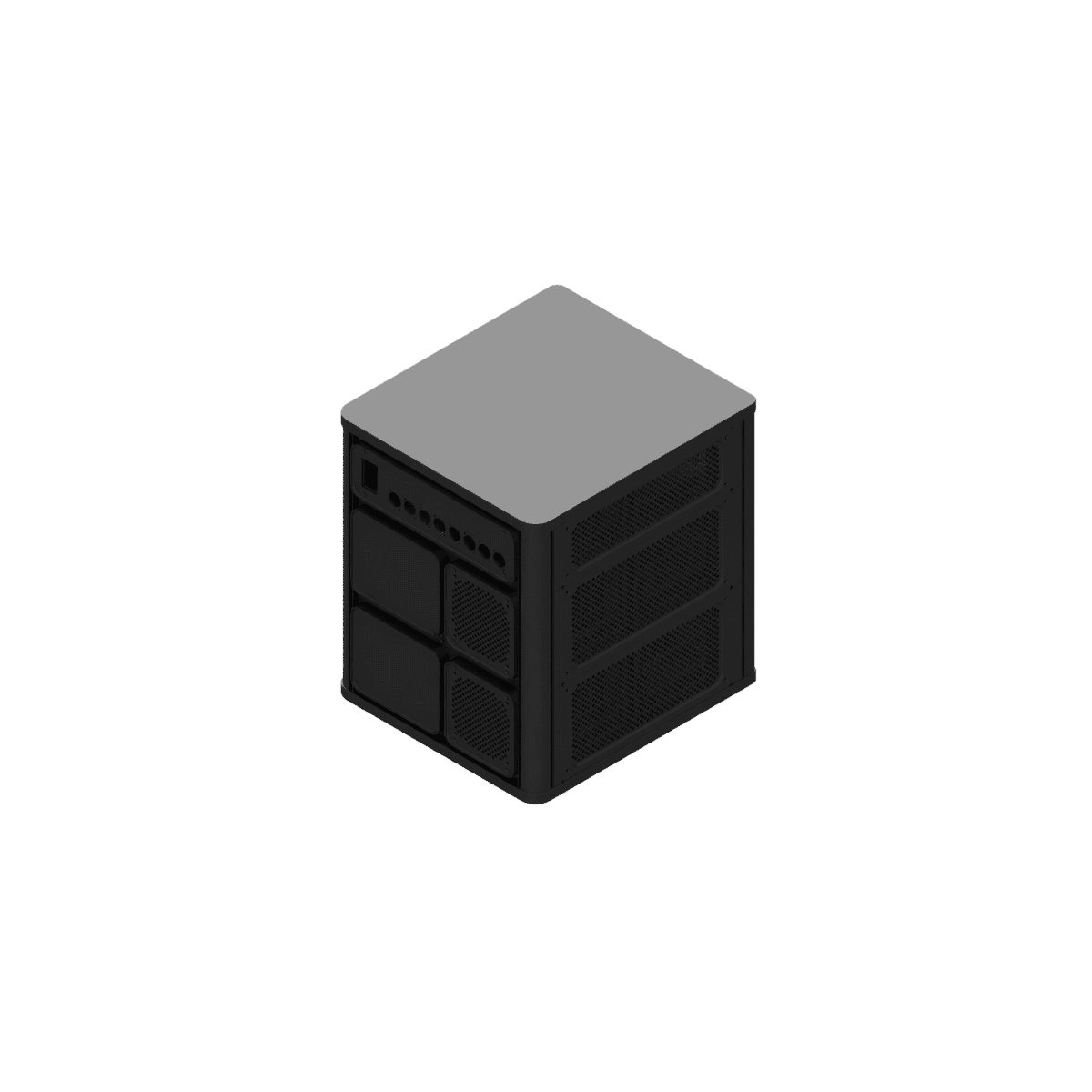 3D Modeling and Industrial Design - Bekant Server Rack for NAS, SFF Servers, serving LLM and Docker Apps with UPS protection
